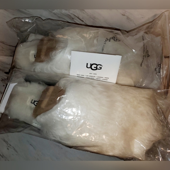 Ugg fluff Momma Mongolian Slipper Clog Sheepskin 6 - Picture 2 of 7